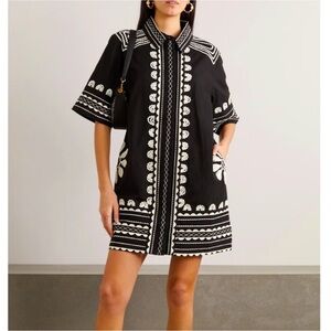 Tuckernuck Black and White Embroidered Dress